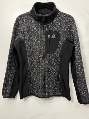 Reebok Women's Black Heather Tech Fleece Jacket